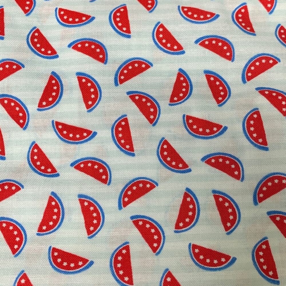 New Emma & Mila 18" X 21" Watermelon Slice Cotton Fat Quarter FQ Quilting Fabric